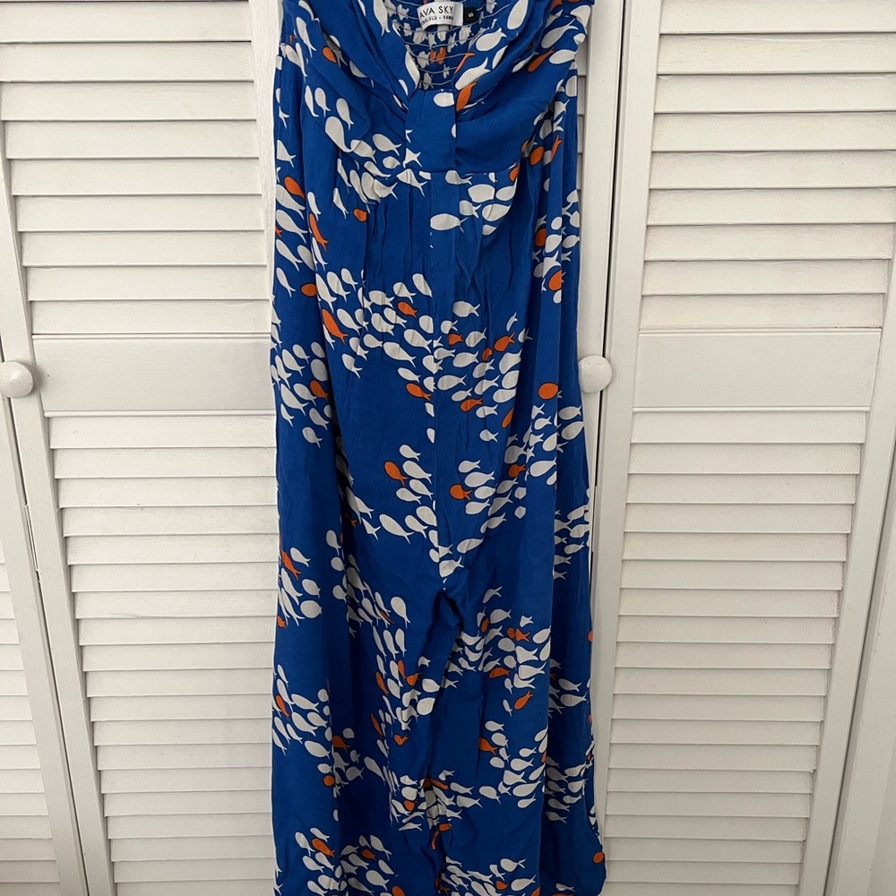 Ava Sky jumpsuit NWOT